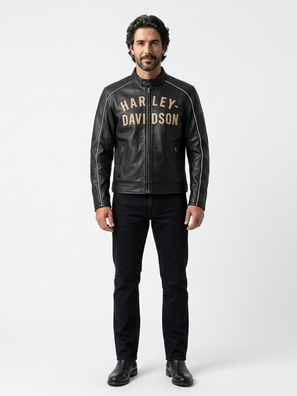 Harley-Davidson 100 Anniversary Black Leather Jacket